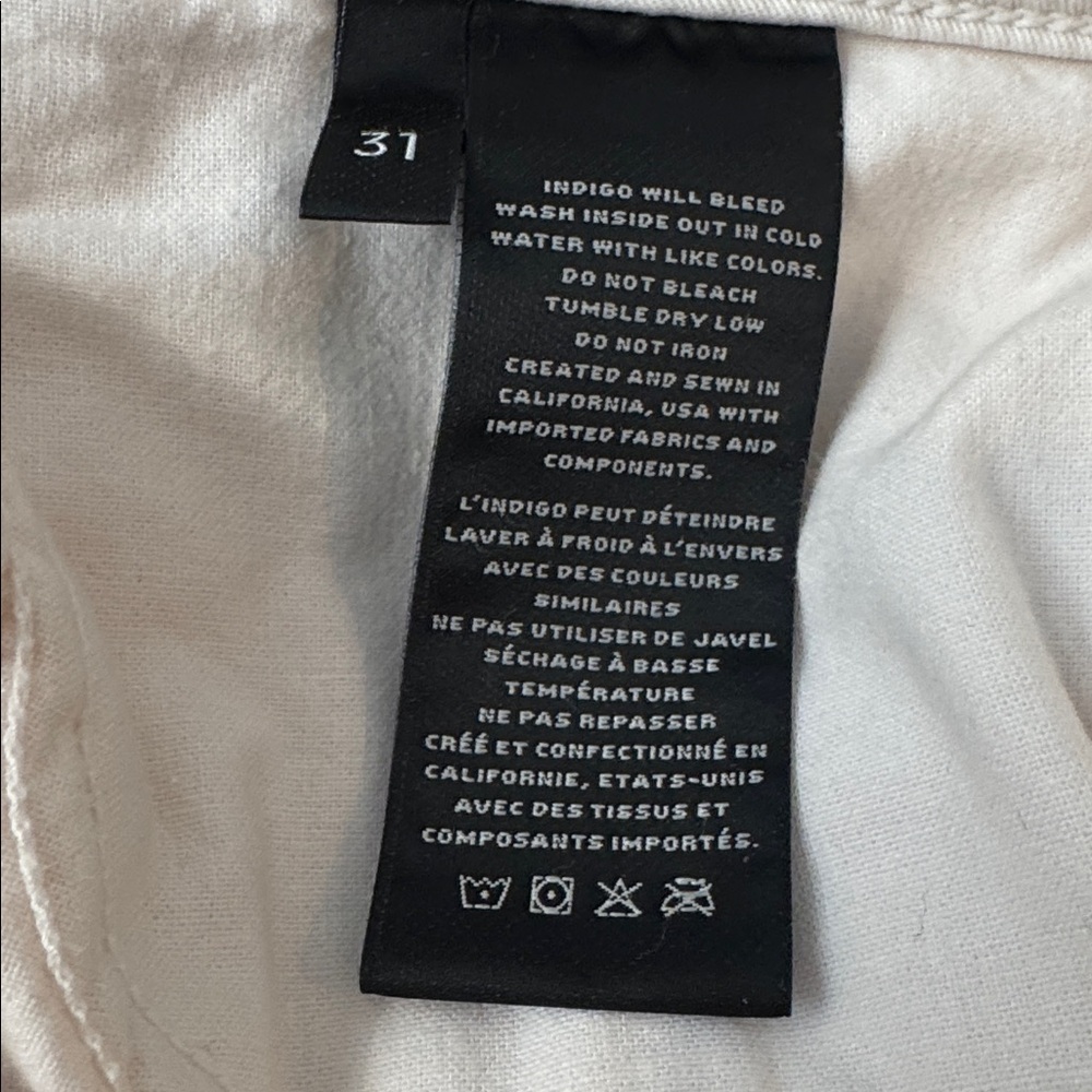 J Brand Women's Alana Light Cream Corduroy Ankle Jeans - Picture 9 of 9